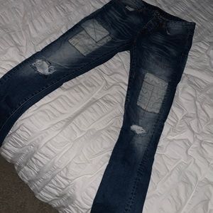 Years Later Mens Designer Patch Jeans